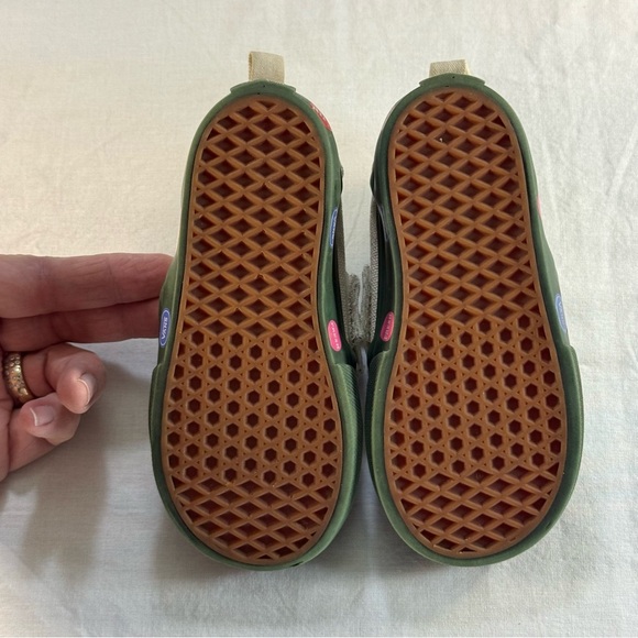 Vans Kids Avocado Green Slip-On Sneakers - Picture 9 of 11